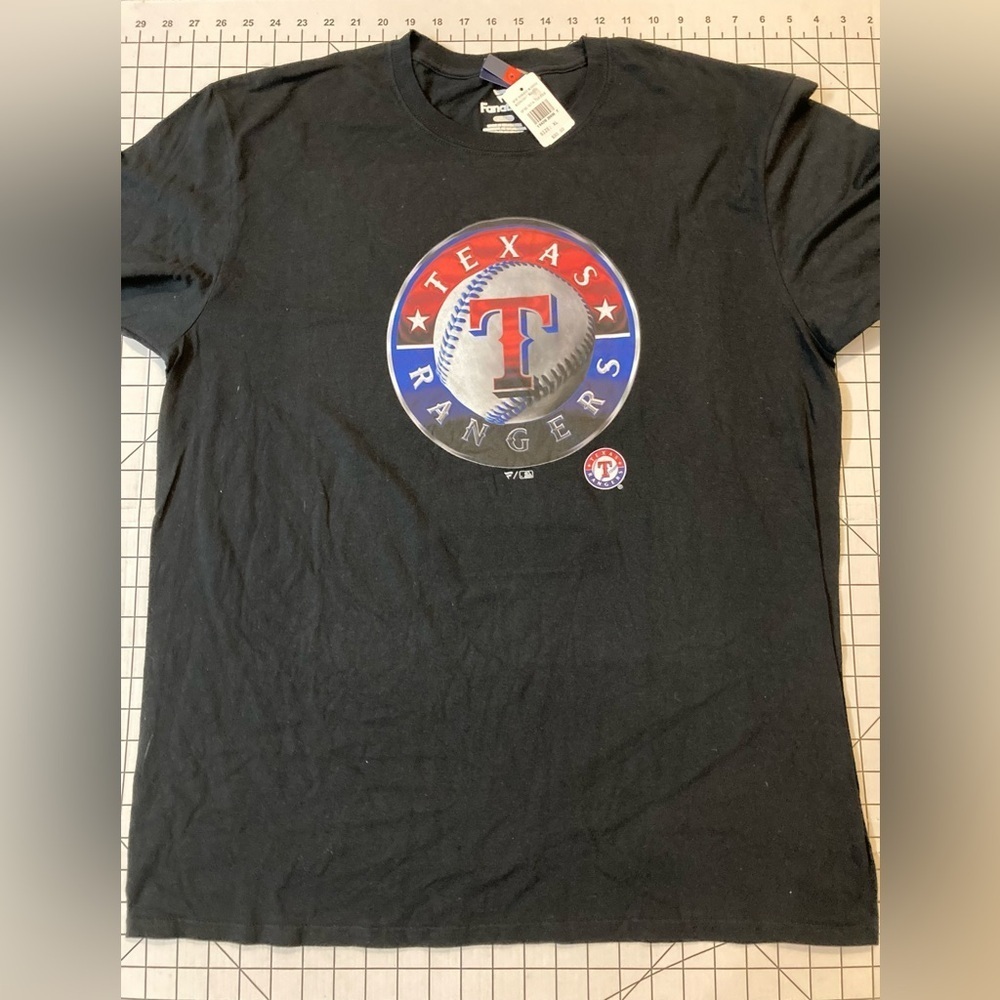 NWT Fanatics Men’s Size XL Black Texas Rangers MLB‎ T-shirt